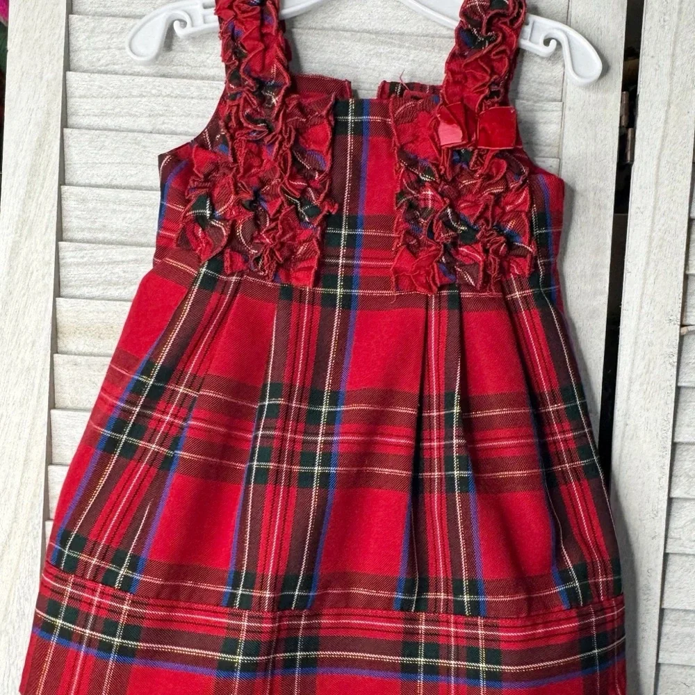 Children’s Place Red Plaid Sleeveless Dress. Size 18 months. Great Condition